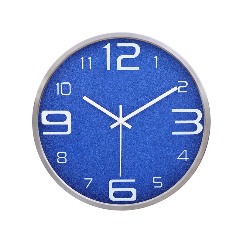 Большие настенные часы черные металлические креативные с бесшумным механизмом