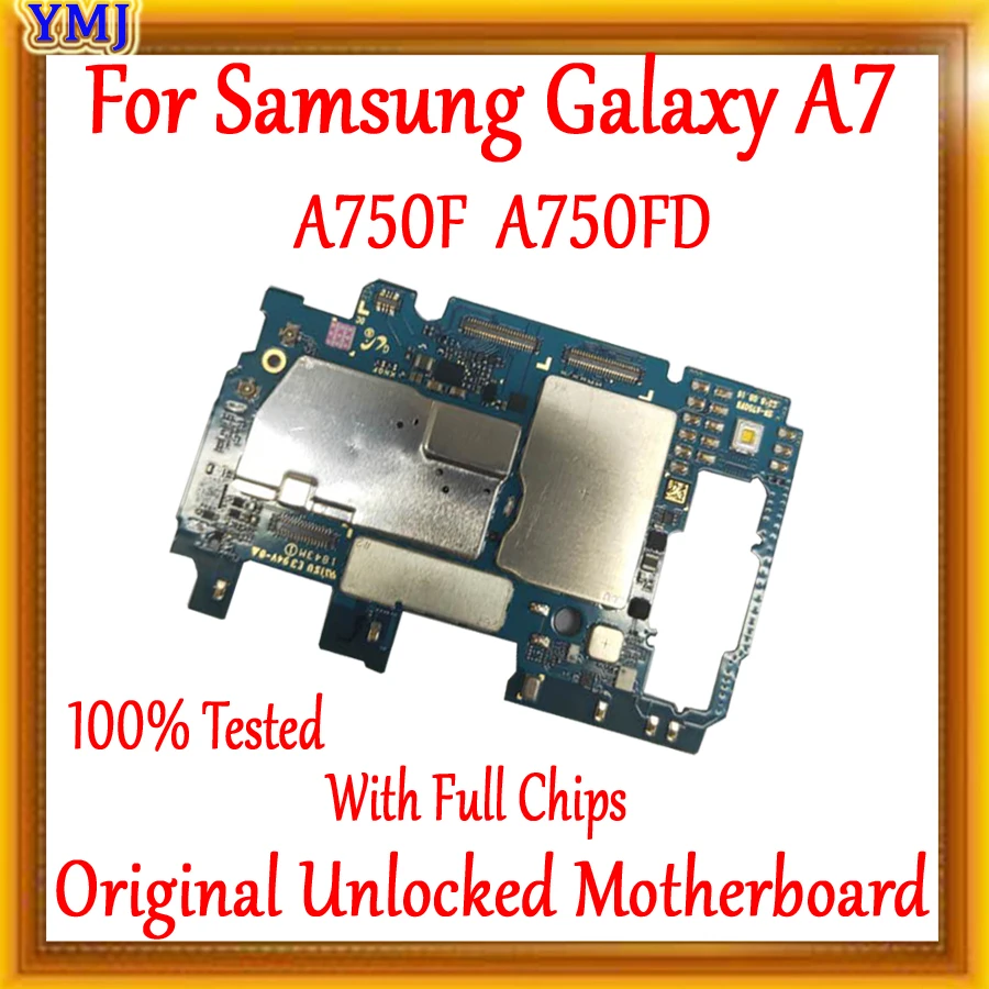 

For Samsung Galaxy A7 2018 A750FD/A750FN/A750GN Original Unlocked Motherboard with Android system Logic Board,Good Tested