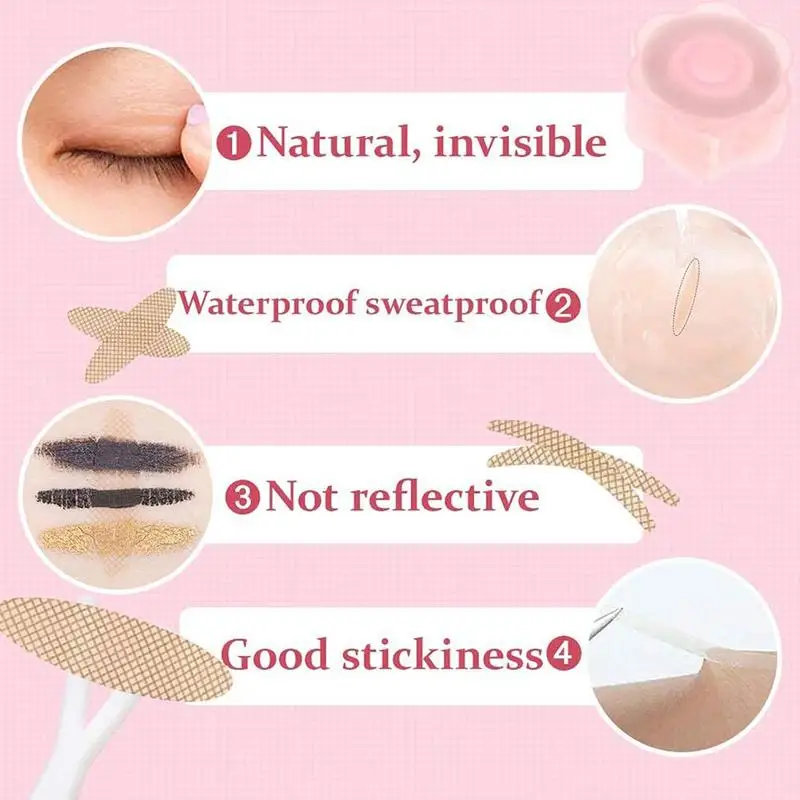 

Professional Eyelid Tape Double-Sided Intimate Type Rolls 3 Cosmetic Eyes Rolls Clear Shaped Decoration Eyelid Flower Strip B8X4