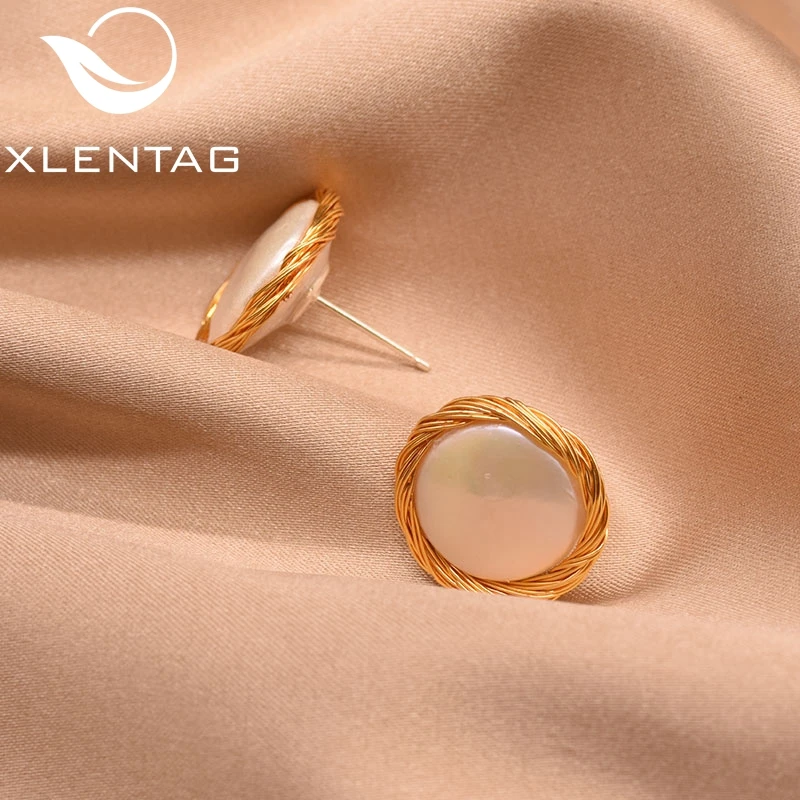 XlentAg серьги-подвески из стерлингового серебра 925 пробы с натуральным