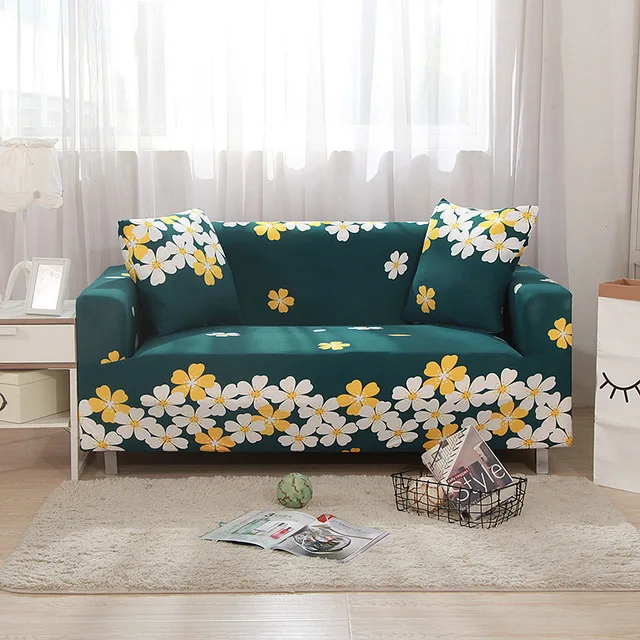 

Floral Sofa Cover Slipcovers Elastic Stretch Tight Wrap All-inclusive Sofa Couch Cover Towel Furniture Protector 1/2/3/4 Seater