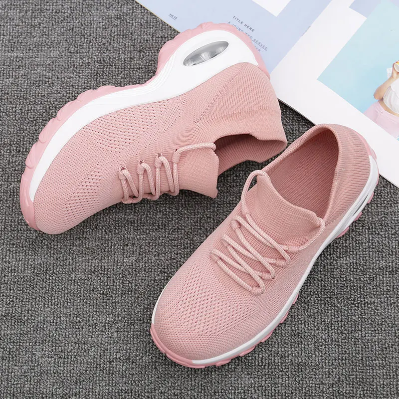 Женская обувь на танкетке Желтые кроссовки Удобные женские повседневная Обувь