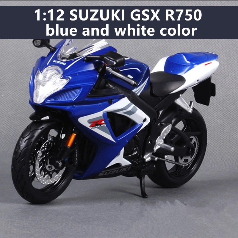 SUZUKI GSXR750 Maisto 1:12 Suzuki GSX1300R моделирование сплав мотокросса серии авторизованный игрушечный мотоцикл автомобиль Коллекционирование подарки - Цвет: SUZUKI GSXR750