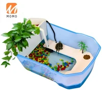 turtle raising supplies full set turtle tank provided with balcony fish tank turtle villa water and land tank