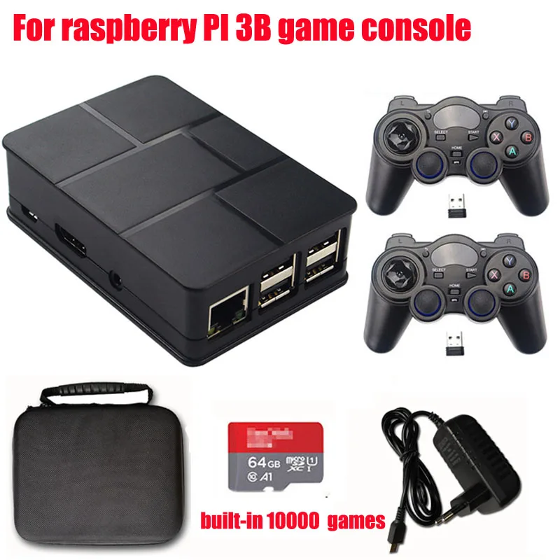 Игровая консоль HDMI в стиле ретро 64 ГБ памяти для Raspberry pi 3B портативный игровой