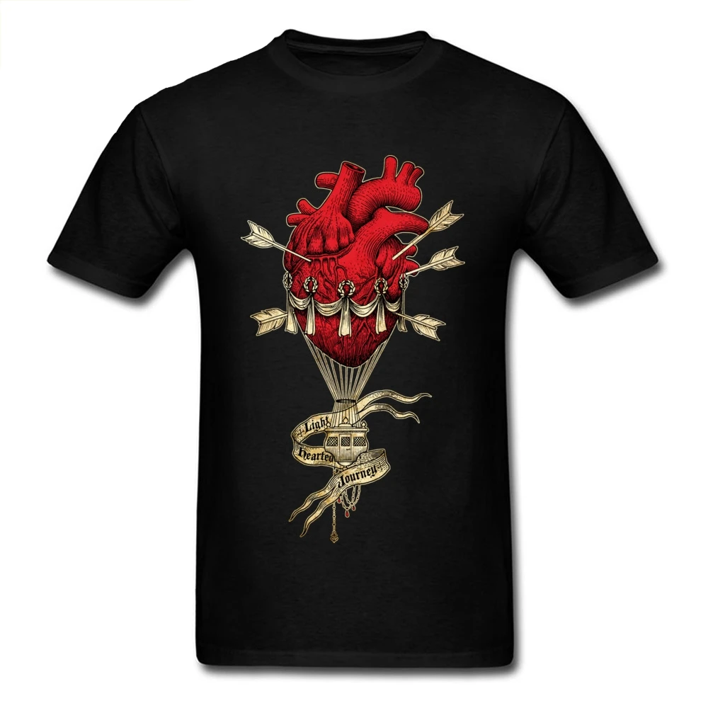 

A Light Hearted Journey T Shirt Men Love T-shirt Goth Red Tops Summer Tshirt Valentines Gift Clothes Classic Tee Boyfriend Gift
