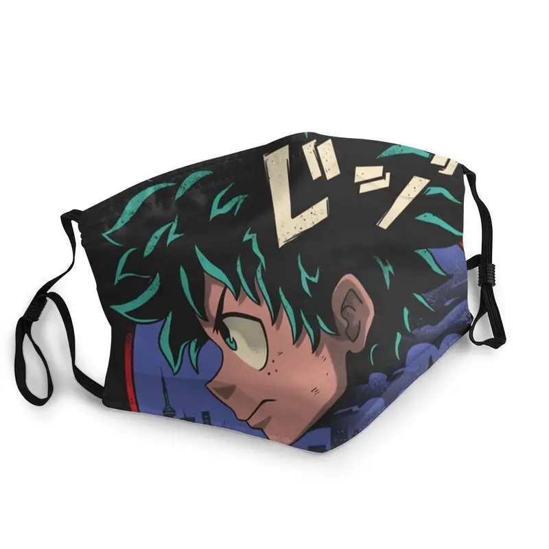 

Izuku Midoriya Регулируемый уход за кожей лица маска для взрослых, унисекс, обувь для косплея; Аниме мой герой маска против пыли защитный респирато...