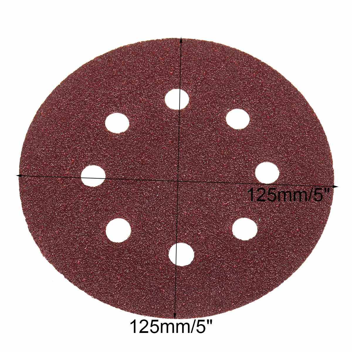 

160 Pcs 125mm Sandpaper Round Shape Sanding Discs Hook Loop Sanding Paper Buffing Sheet Sandpaper 8 Hole Sander Polishing Pad