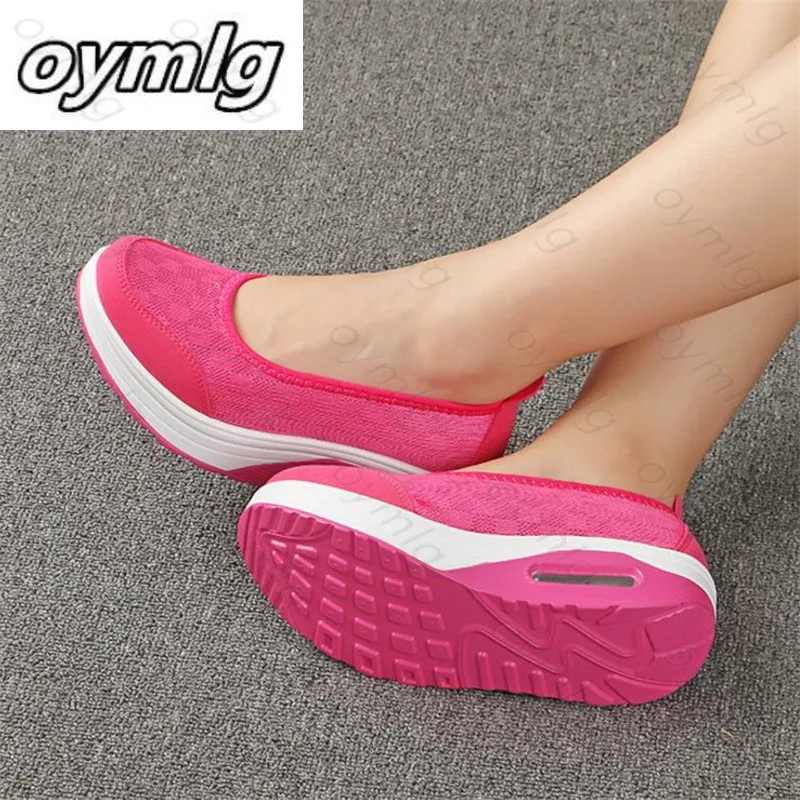 Женские сетчатые дышащие туфли A Толстая Повседневная Удобная Обувь на низком