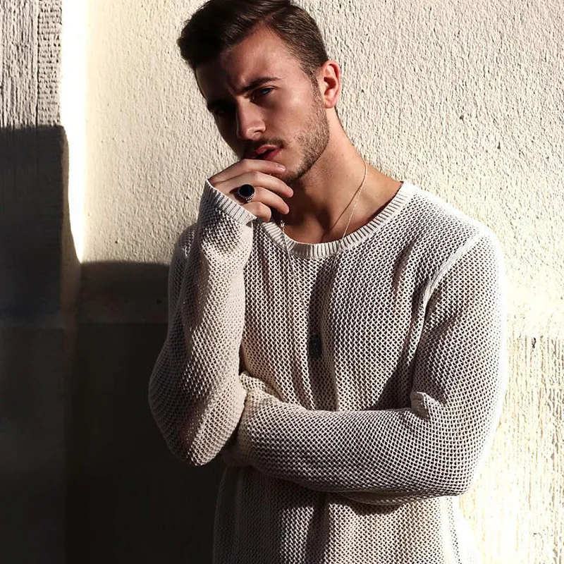 

Vogue New Sweater Men Pullover Casual Jumper Slim Fit Sweater Brand Knitted Korean Style Male Clothes Pulover De Los Hombres