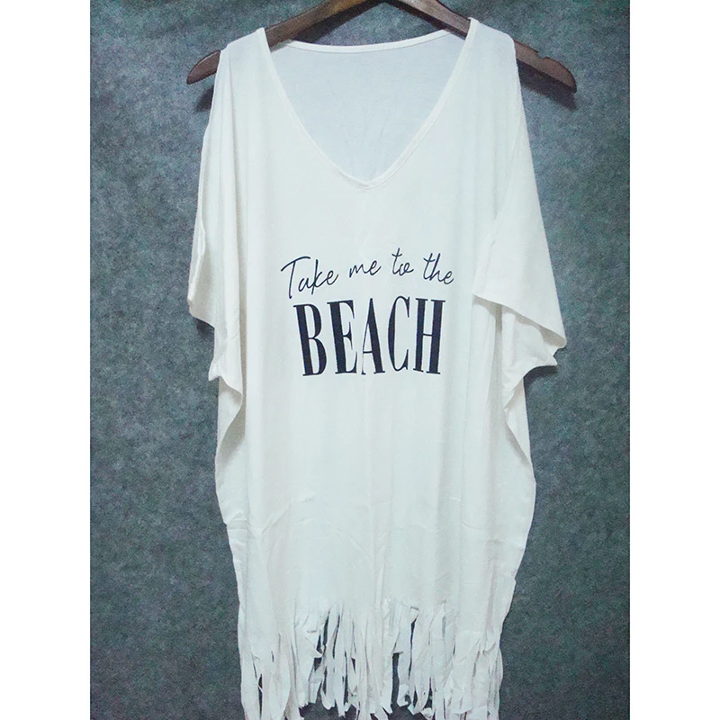 Новый Пляжный наряд кафтан на пляж Дамская рубашка сексуальное пляжное платье