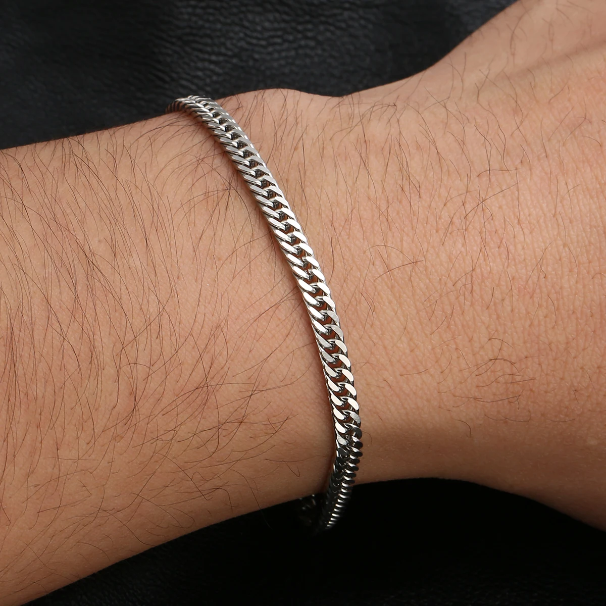 Браслет цепочка мужской/женский из нержавеющей стали Классическая цепь