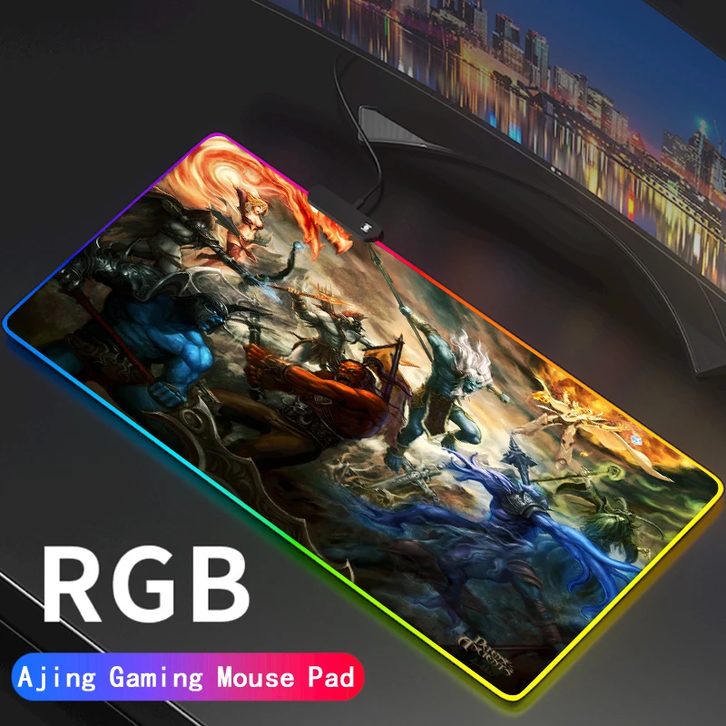 

Defense of the Ancients LED Light Mousepad RGB Keyboard Cover Desk-mat Colorful Surface Mouse Pad Waterproof DOTA2 Computer