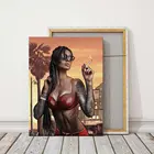 Картина GTA 5 - Девушка С Сигаретой красочная Картина на холсте, современный домашний декор комнаты