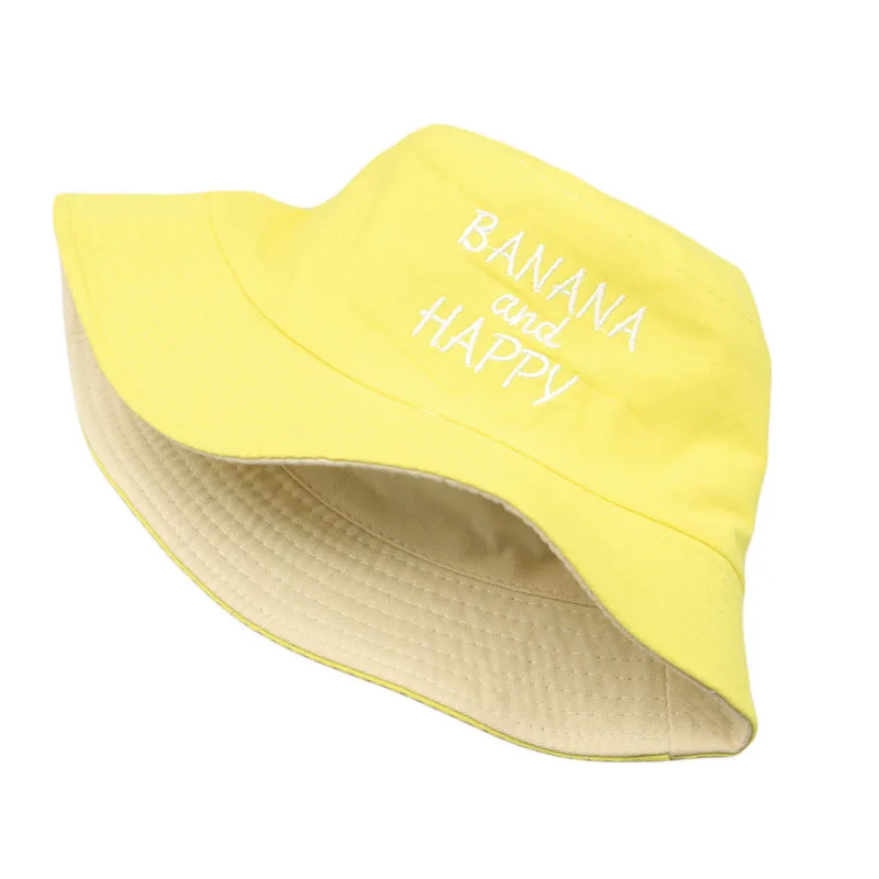 Панама хлопковая с фруктовым принтом женская двусторонняя Солнцезащитная