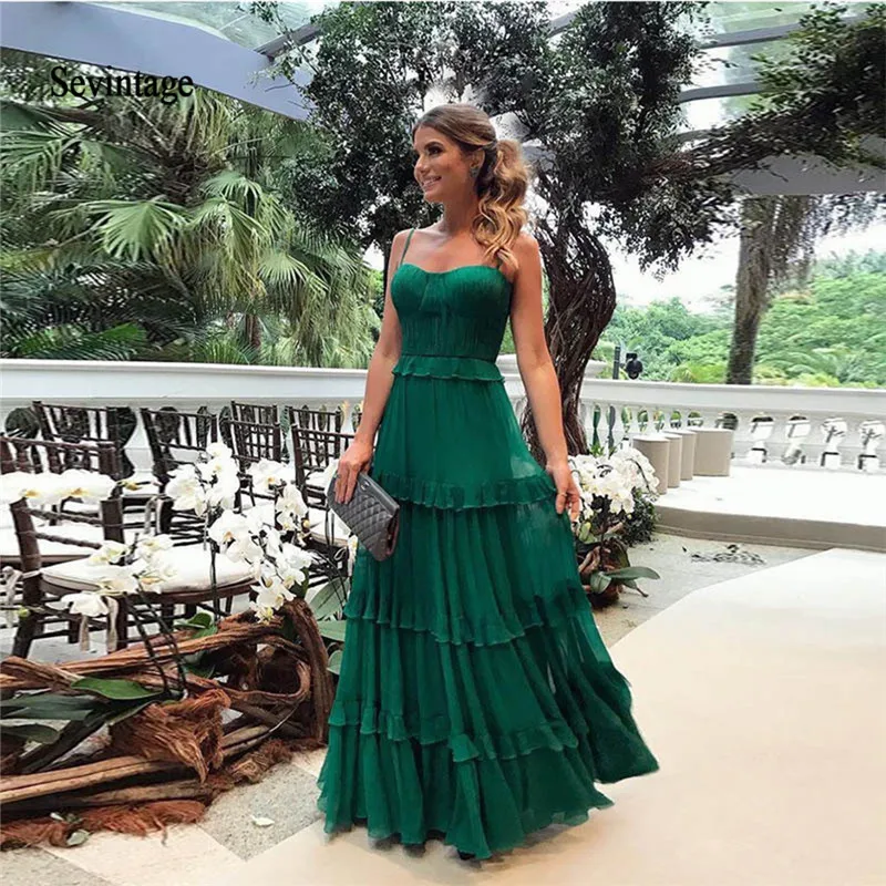 Seвинтаж Бохо с открытыми плечами спагетти длинные платья для выпускного вечера