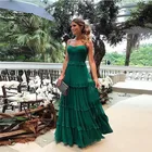 Женское длинное платье с открытыми плечами Sevintage, летнее пляжное платье в пол для выпускного вечера