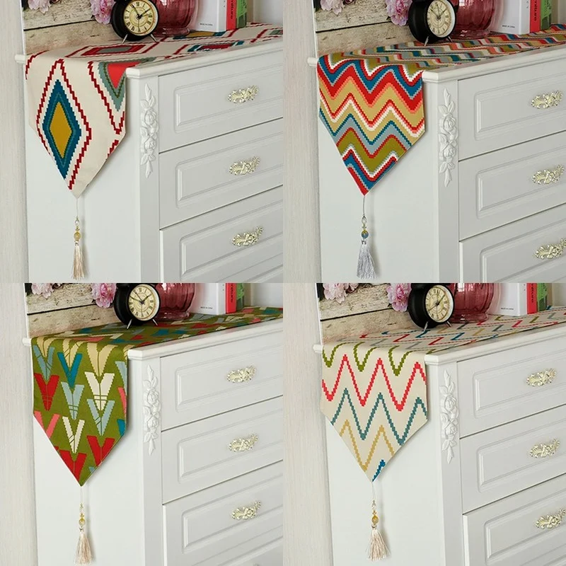 Скатерть в скандинавском стиле цветная полосатая скатерть для свадебного стола