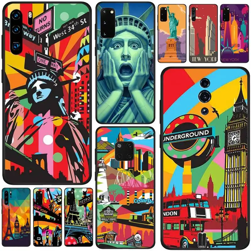 Чехол с изображением американского Нью-Йорка США поп-арта города чехол для
