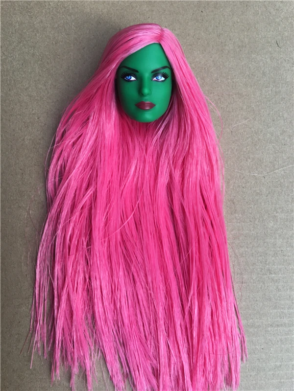 Длинные волосы редкая коллекция кукольных головок розовые черные красные