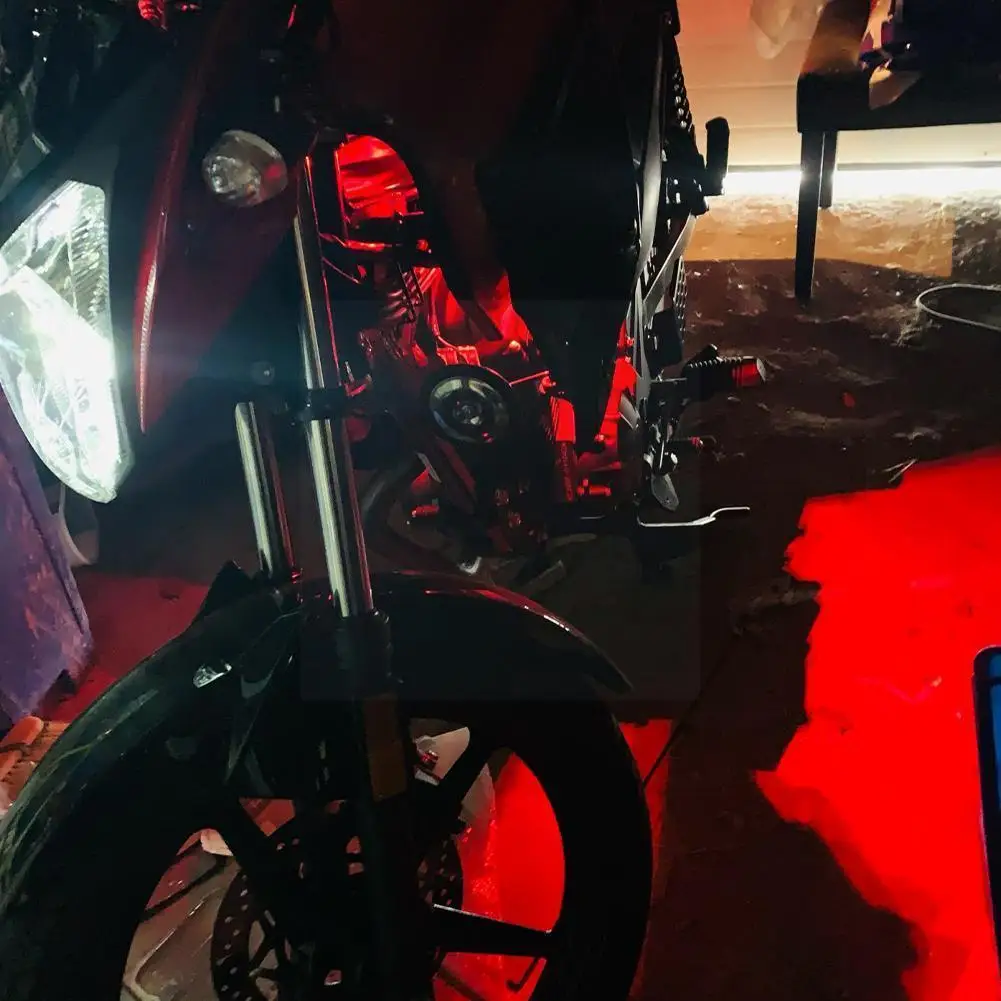 

Автомобильный атмосферный свет с дистанционным управлением RGB светодиодный мотоциклетный комплект бар декоративный умный светильник стоп...