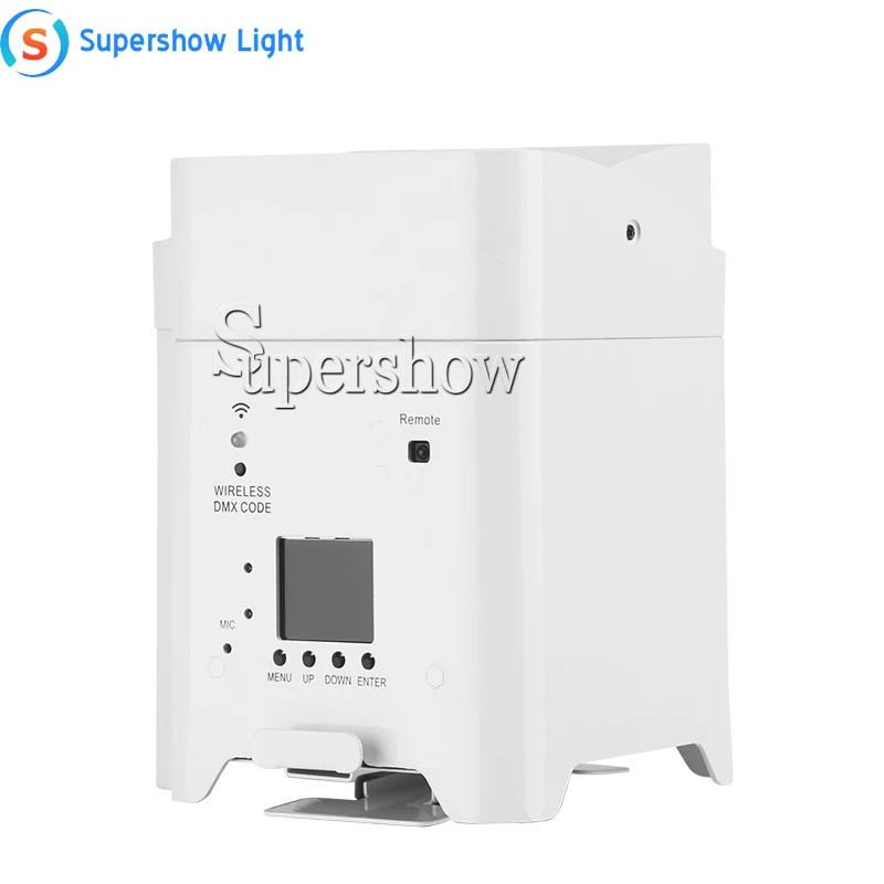4 шт. 4*18w RGBWA UV 6в1 аккумуляторный беспроводной DMX-светильник с ИК-пультом, управлением через телефонное приложение и Wi-Fi.