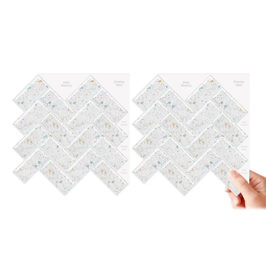 

Mosaic Self Adhesives Tile Backsplash 3D Wall Sticker DIY Epoxy Bathroom Kitchen Home Decor Oil-Proof Waterproof Wall Stickers