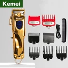 Машинка для стрижки волос Kemei, мужской электрический триммер, профессиональная машинка для стрижки волос, Аккумуляторный триммер для бороды с ЖК-дисплеем