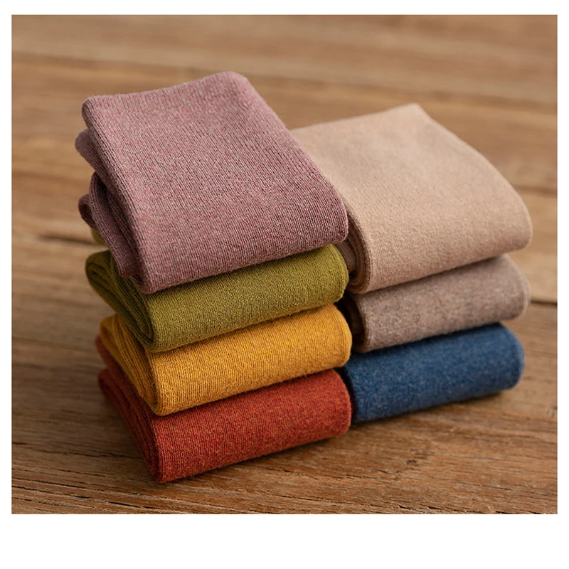 

6 colors women socks fashion brand letter print colorful warm socks breathable cotton sport stockings one size adult