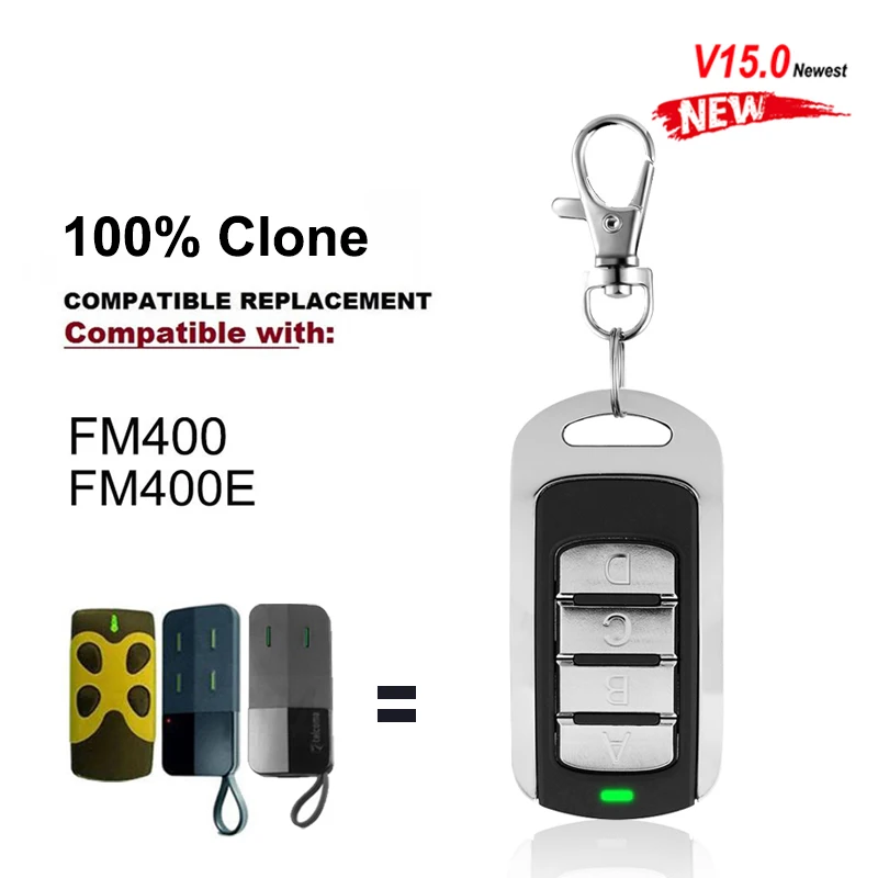 

BALLAN Garage Door Remote Control 4 in 1 Compatible Model FM400 FM400E Command Switch Controller Remote Handheld Transmitter