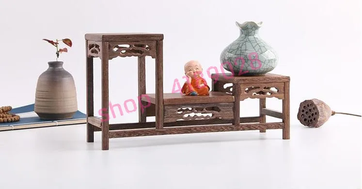 Деревянная подставка для куриных крылышек две высокие полки средней и низкой