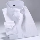 Рубашка мужская с длинным рукавом, рубашка деловая профессиональная, не мнется и не требует глажки, с вышивкой