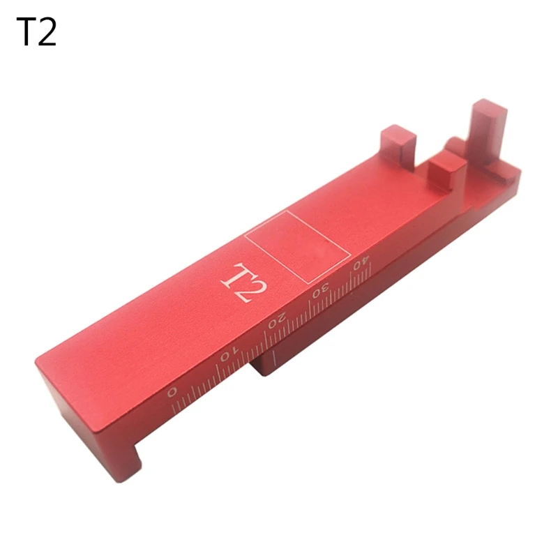 

T1/T2 Woodworking Special Depth Measuring Wooden Tenon Ruler Saw Gauge Aluminum R9UC