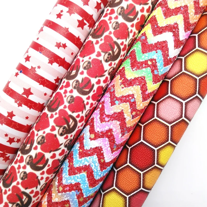 Мерцающие полосы из искусственной кожи с блестками 21 х29 см | Дом и сад