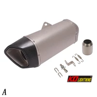51mm universal motorcycle exhaust tail pipe with silencer stainless steel 410mm exhaust system modified for atv street bike