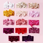 Повязка на голову детская, бархатная, широкая, Зимняя