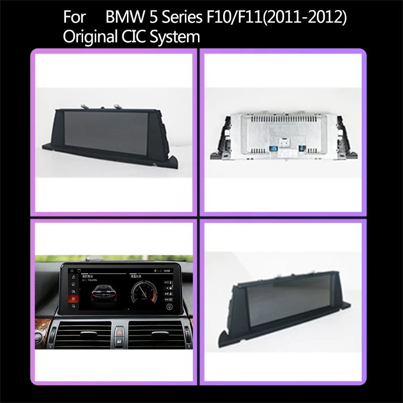 구매 Fnavily 안드로이드 10 자동차 라디오 BMW 5 시리즈 F10 F11 CIC 멀티미디어 네비게이션 라디오 스테레오 무선 CarPlay GPS 와이파이 5G 10.25