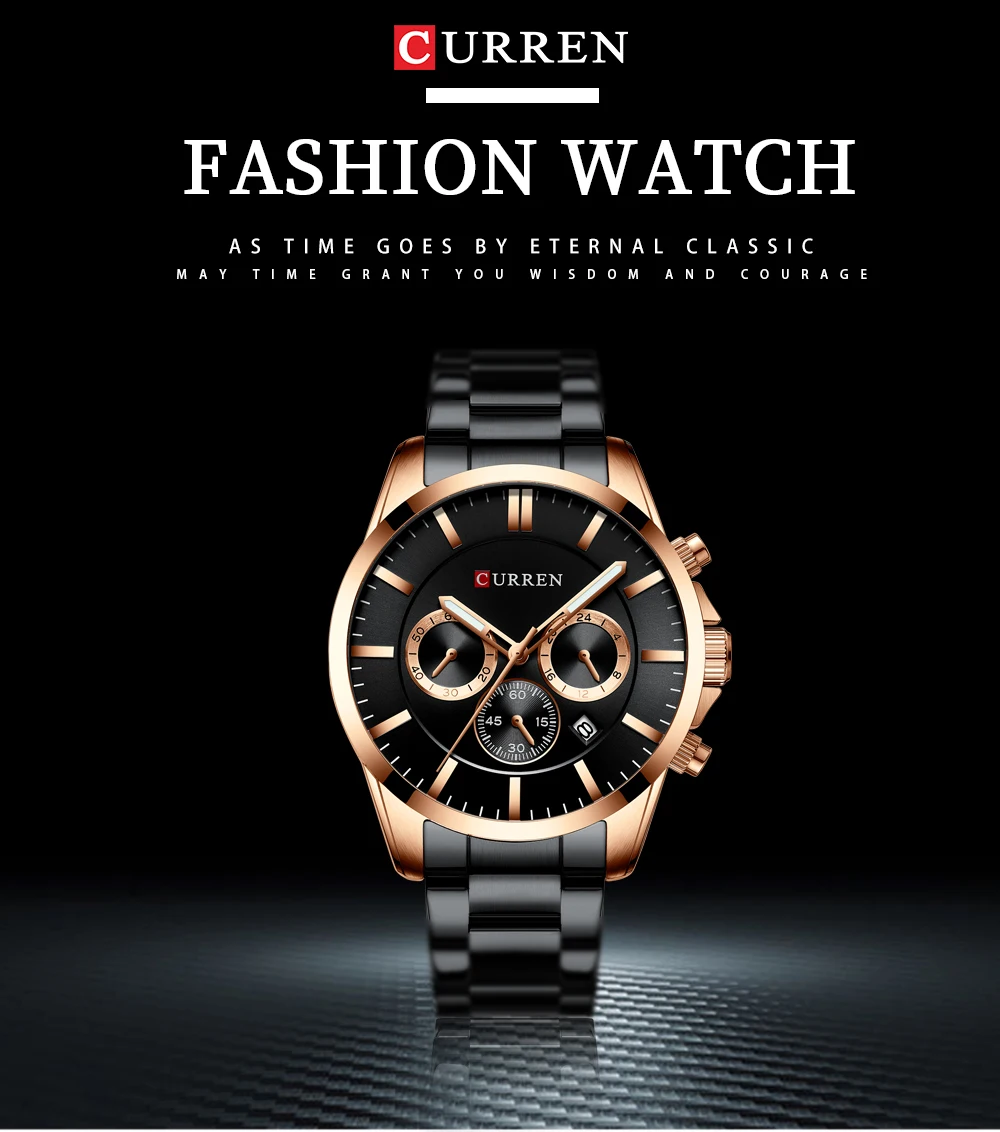 Новинка CURREN Топ бренд спортивные часы мужские модные повседневные кварцевые