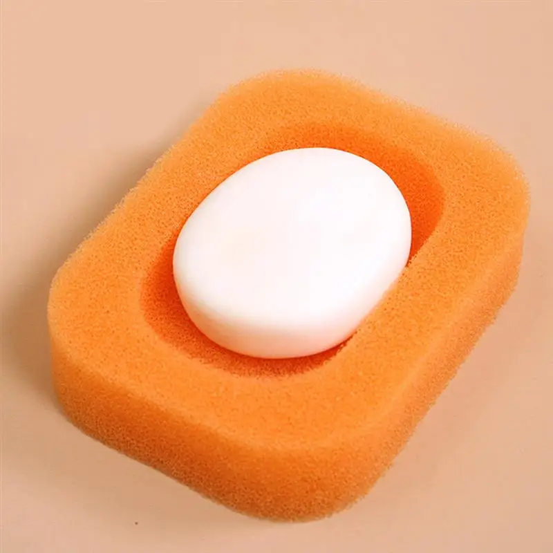 

2 Pieces Water Absorption Sponge Soap Dish Leachate Soap Tray Draining Holder Bathing Rest Room Dispenser Home Hotel