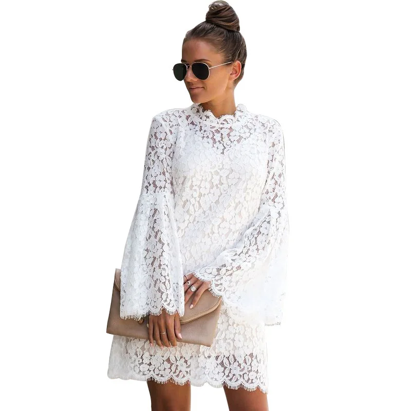 BGW кружевное коктейльное мини платье трапециевидной формы с вырезами и длинными