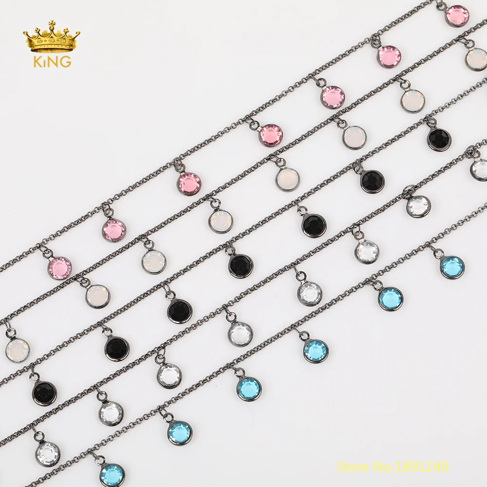 Стеклянные цепочки для исцеления от чокеров 5 метров граненая монета стеклянная