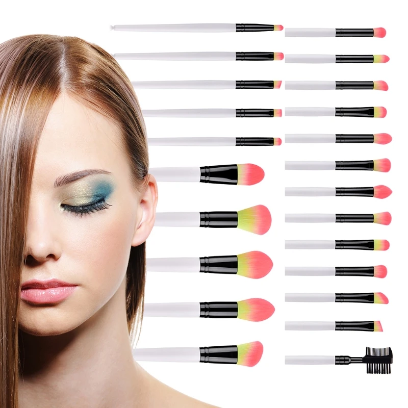 

Professional 23Pcs Makeup Brushes Set Eyeshadow Lip Brush Kit Face Powder Blush