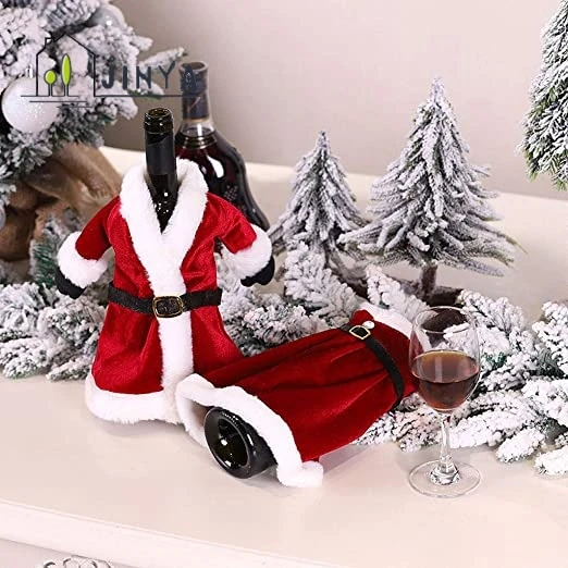 Из 2 предметов Рождественский бутылки вина крышки платье юбка из исинской глины