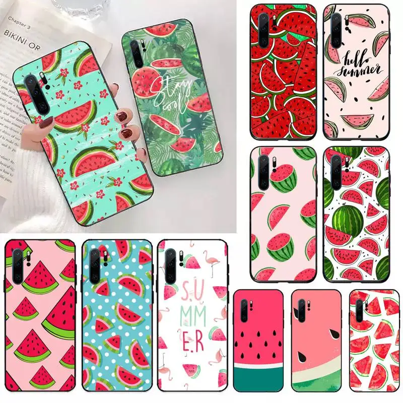 

Watermelon Summer fruit pattern Phone Case For Huawei honor Mate 10 20 30 40 i 9 8 pro x Lite P smart 2019 Y5 2018 nova 5t