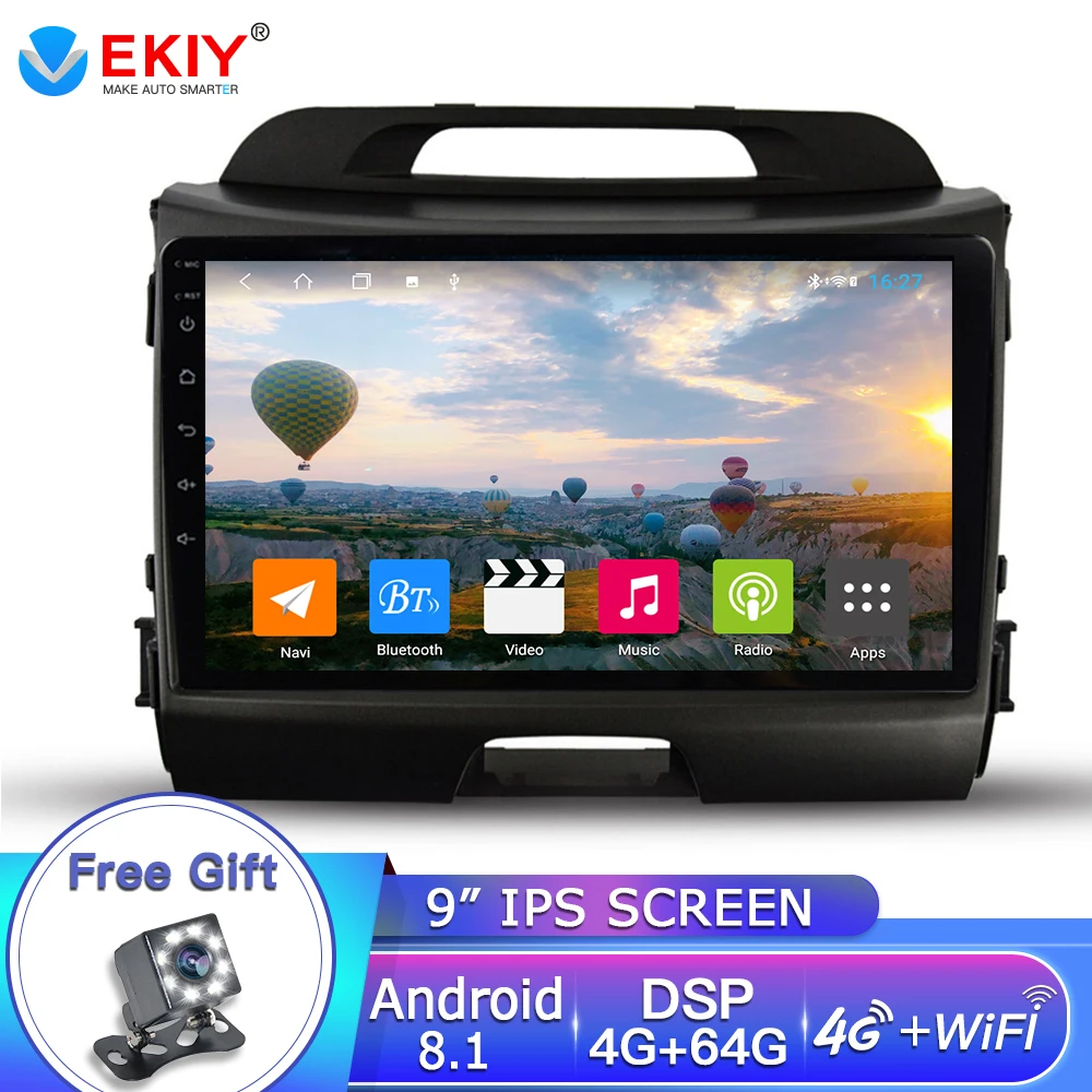 EKIY 9 ''IPS Android 8 1 Автомобильный мультимедийный 4G + 64G авто радио для Kia Sportage 2010 2015 GPS