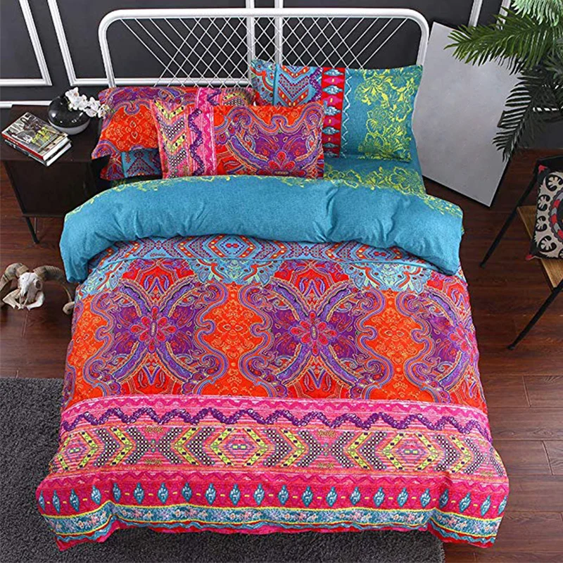 Комплект постельного белья с богемным принтом размеры 68*86 36*20 дюймов 2 шт./3 шт. |