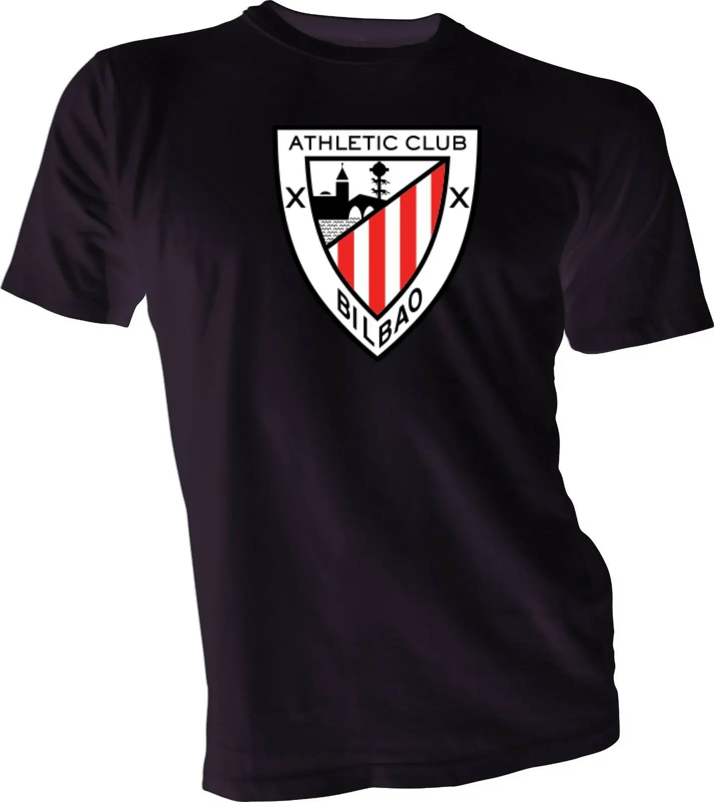 Новая Черная футболка для футбольного клуба Bilbao Los Leones Spain La Liga | Мужская одежда