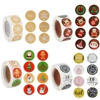 500 шт.рулон бумажных стикеров Счастливого Рождества в подарочной коробке, наклейки, этикетки на Рождество, Рождество, Ноэль 2020, рождественские украшения для дома