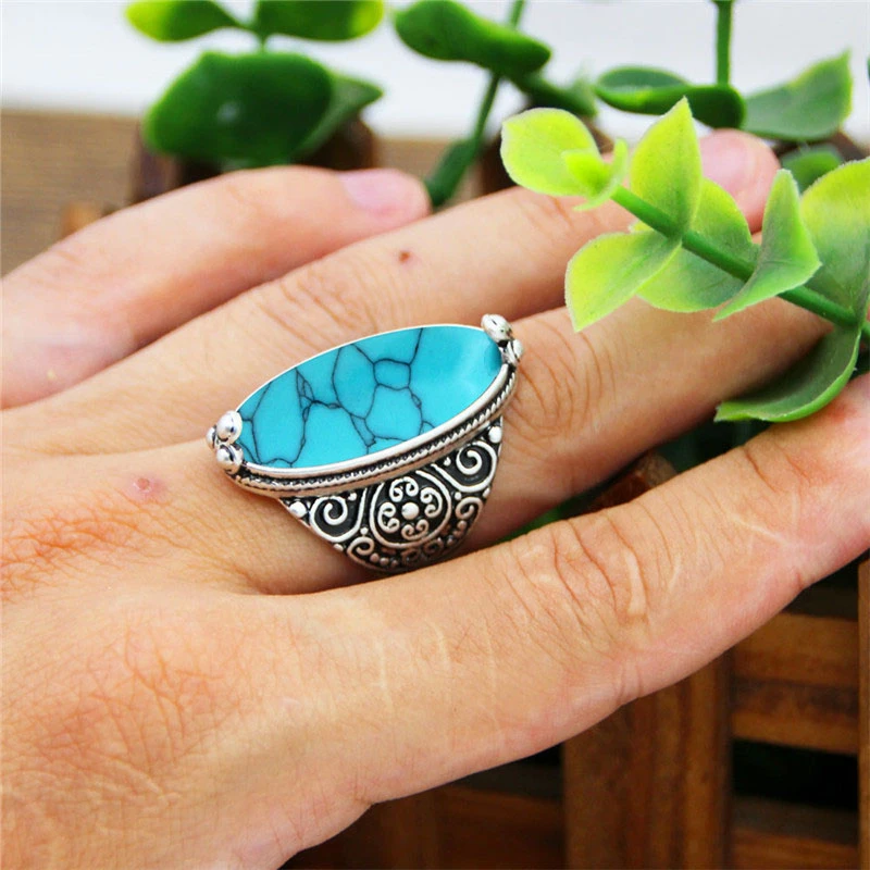 5 шт. Смешанная Камень Кольца для Для женщин оптовая продажа лот Винтаж Античная