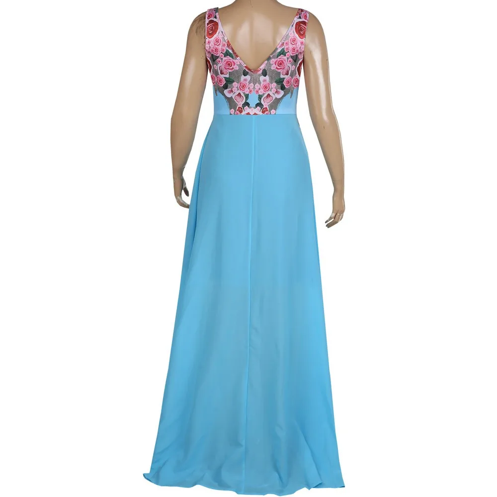 Женское Макси-платье в стиле бохо с цветочным принтом летнее праздничное пляжное